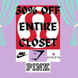 30% Off Entire Closet Sale During Live Shows